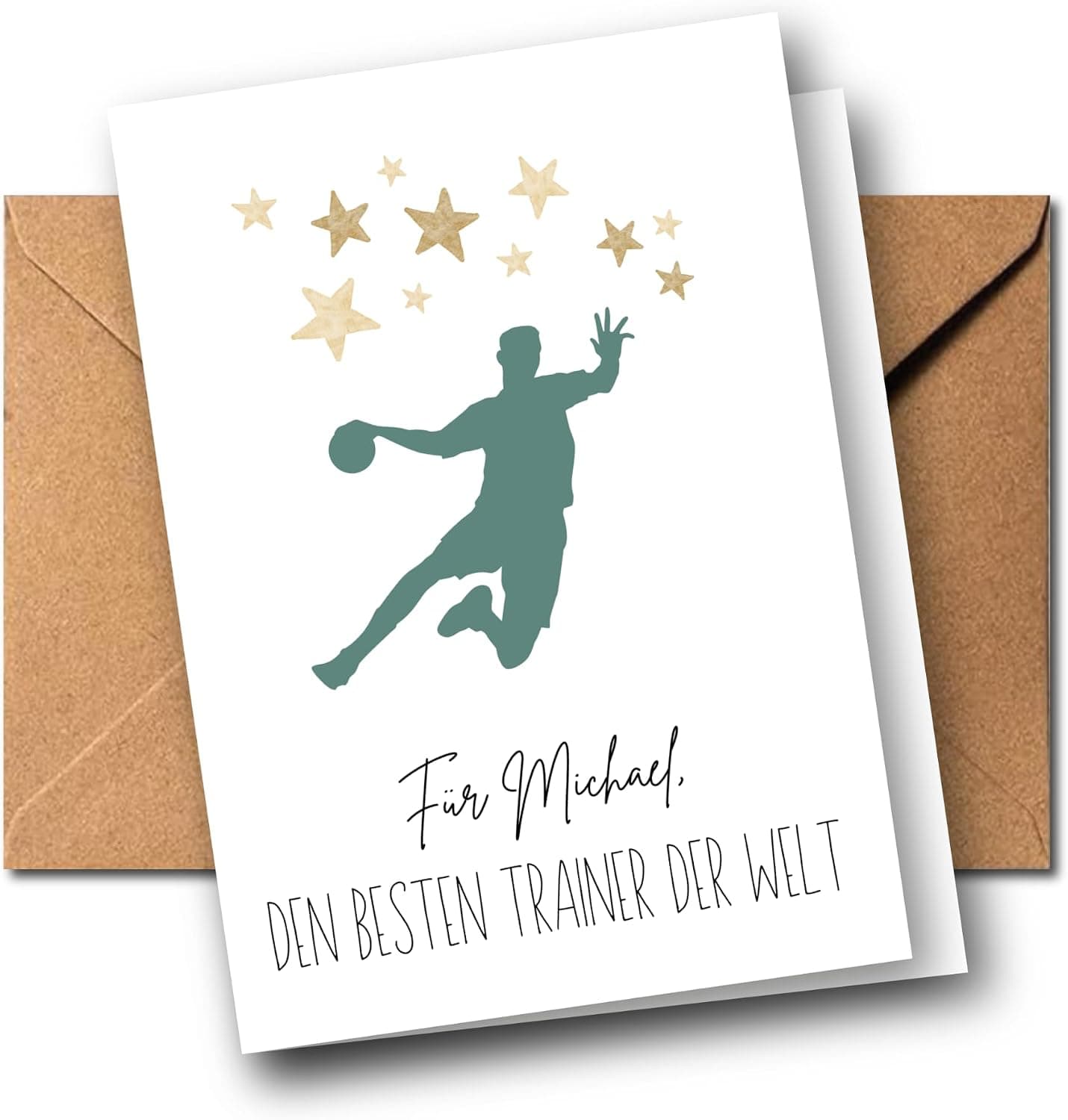 Personalisierte Dankeskarte Handball Trainer