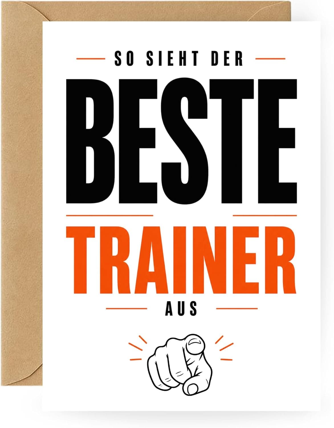 Trainer-Karte „So sieht der beste Trainer aus“