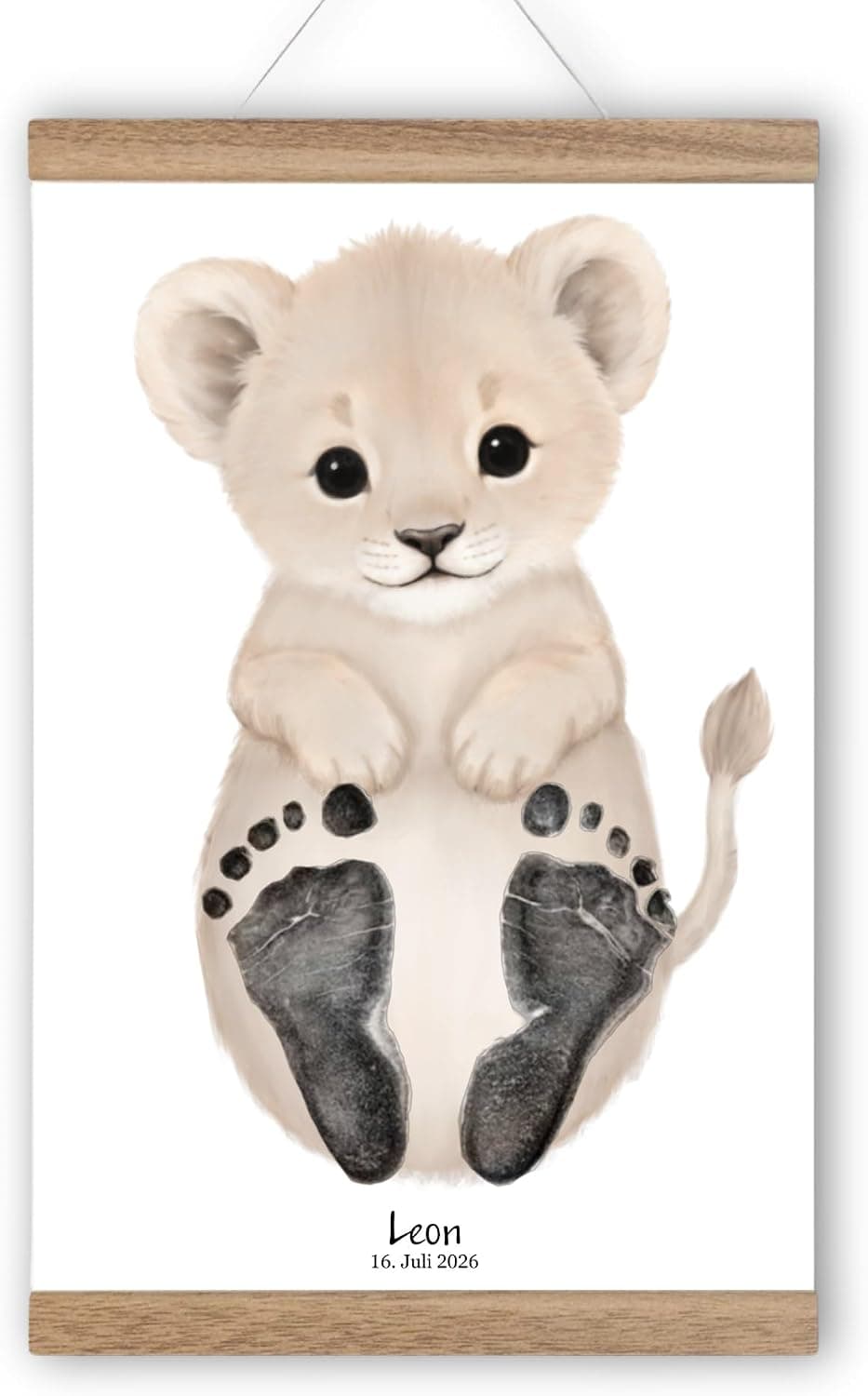 Baby Fußabdruck Poster mit Tiermotiv