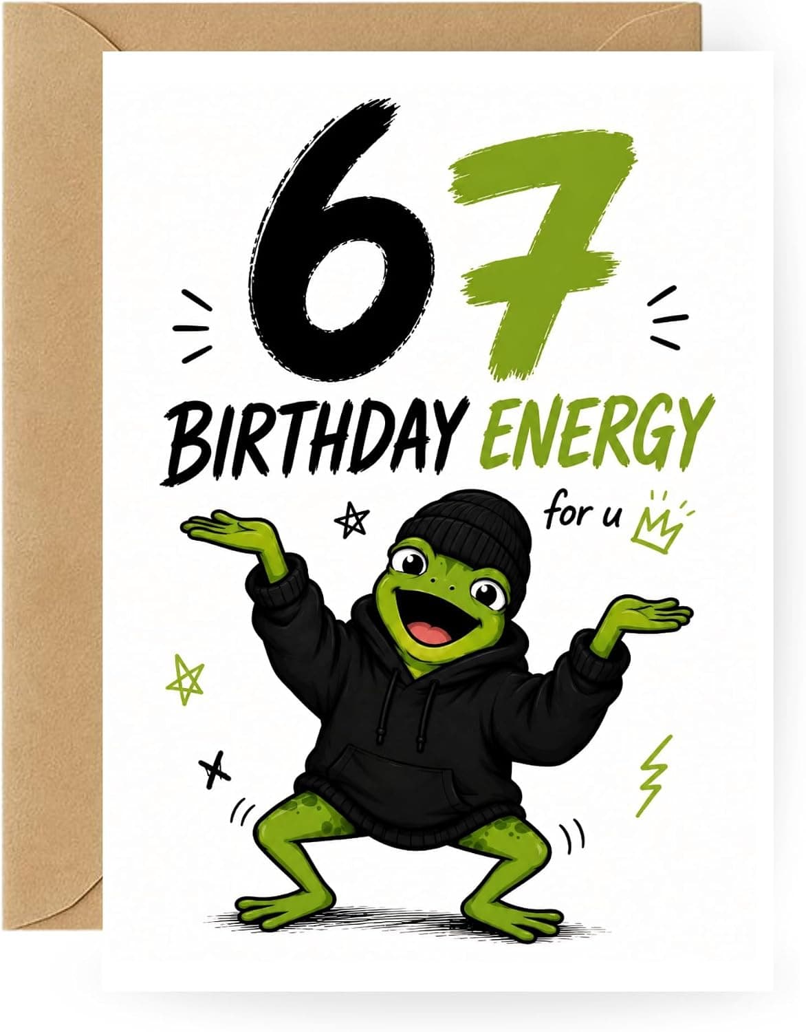 Lustige Geburtstagskarte Six Seven Energy