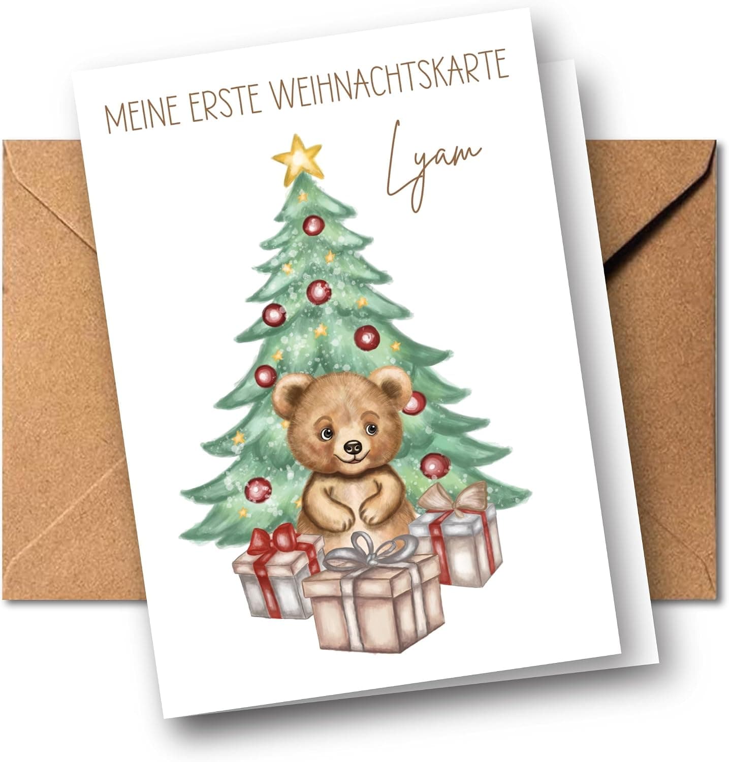 Meine erste Weihnachtskarte – personalisiert für Babys