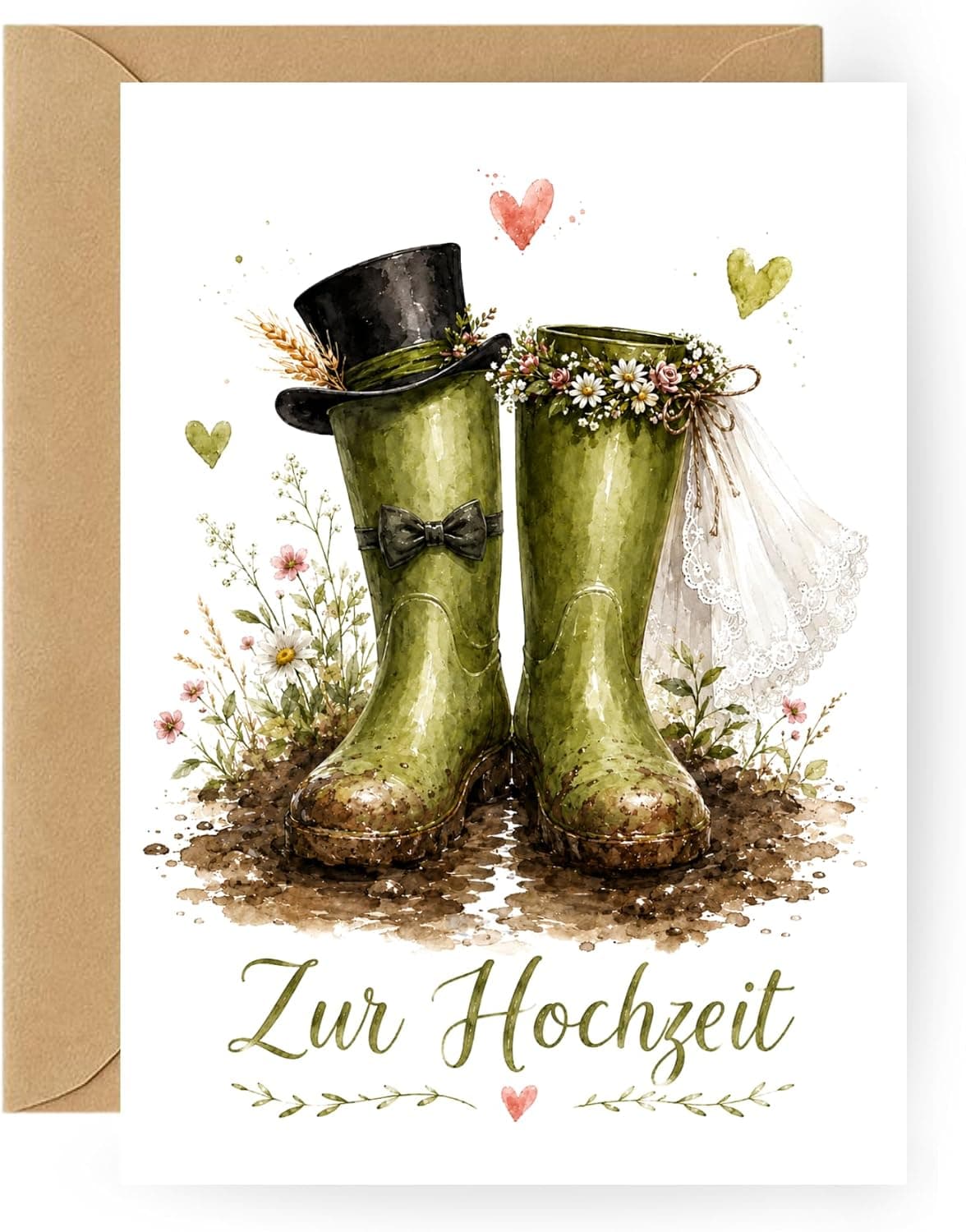 Hochzeitskarte Bauern Hochzeit