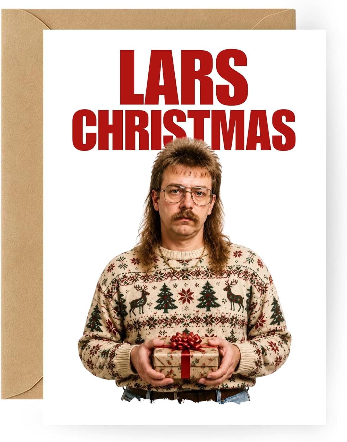 Nerd-Weihnachtskarte „Lars Christmas“ & Retro-Motive