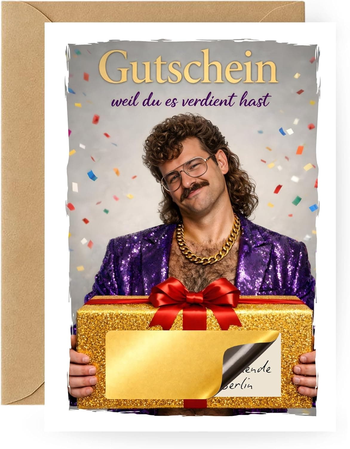 Rubbelkarte Gutschein lustig