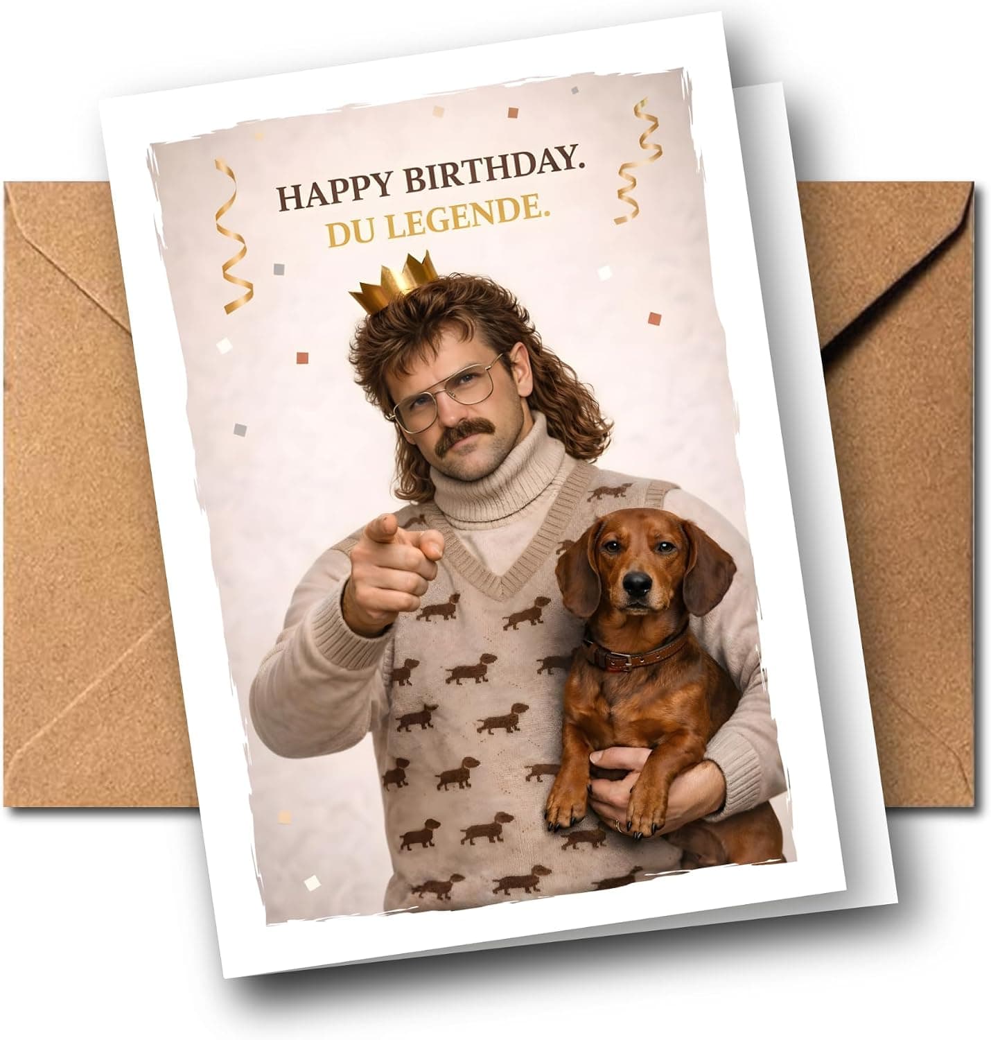 Lustige Geburtstagskarte für Männer „Happy Birthday Du Legende“