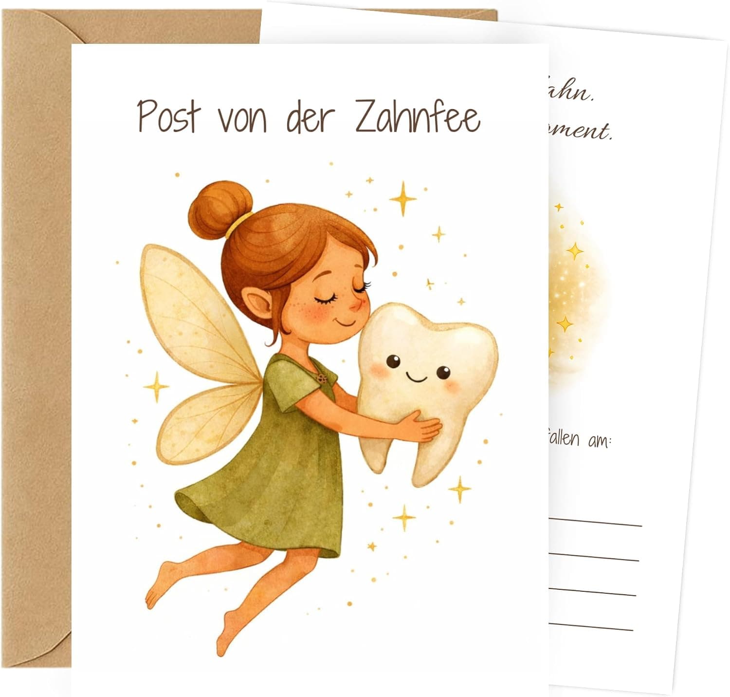 Zahnfee-Karte „Post von der Zahnfee“