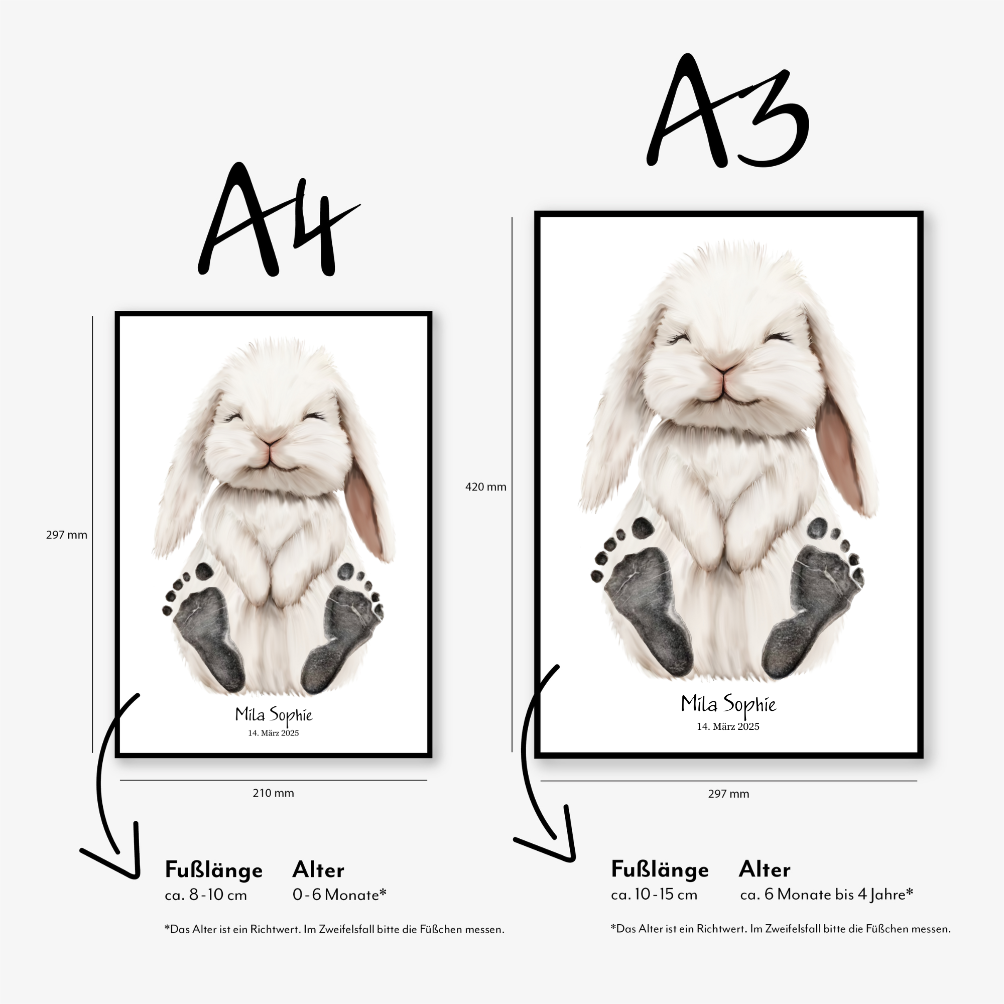 Hase Plüschig Mockup - A4 A3