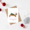 Dackel Mockup Karte Weihnachten
