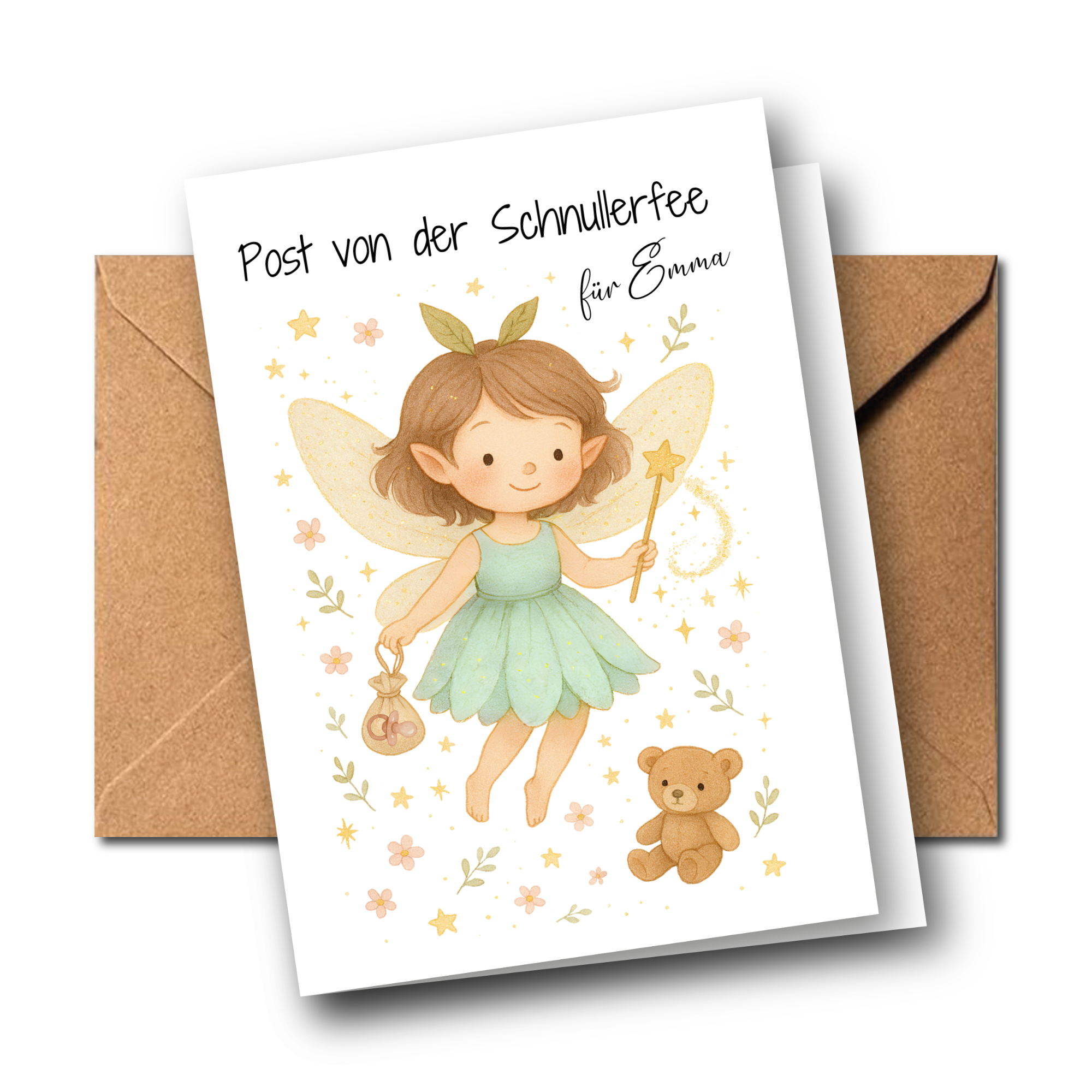 Schnullerfee gedöns Mockup Ama - Karte mit Umschlag