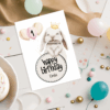 Happy Birthday Hase rosa Mockup GeburtstagstischKarte